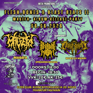 Magefa Album Release Party Frankfurt June 6 2026 with Spreading Miasma and Mors Ex Mundi